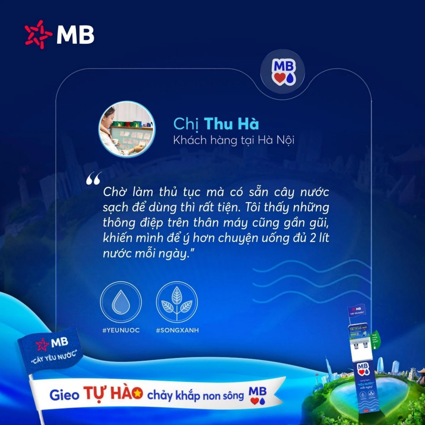 “Cây Yêu Nước” phủ xanh hơn 300 chi nhánh MB: Gieo tự hào chảy khắp non sông