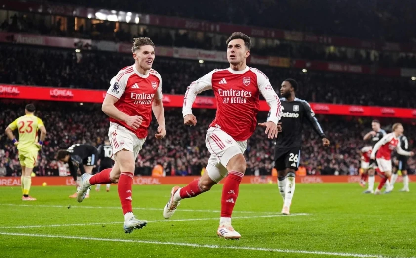 Huỷ diệt Aston Villa, Arsenal chính thức vô địch lượt đi Premier League 2025/26