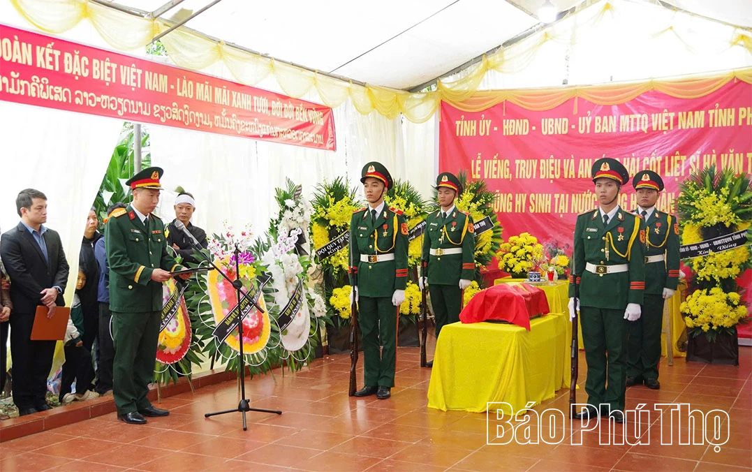 Lễ đón nhận, truy điệu và an táng hài cốt liệt sỹ Hà Văn Thọ
