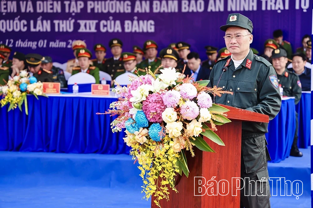 Diễn tập phương án đảm bảo an ninh trật tự Đại hội XIV của Đảng