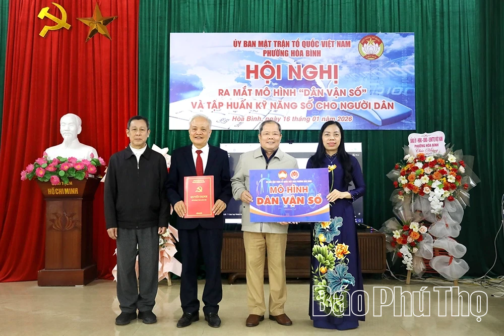 Ra mắt mô hình điểm Dân vận số tại khu dân cư phường Hoà Bình