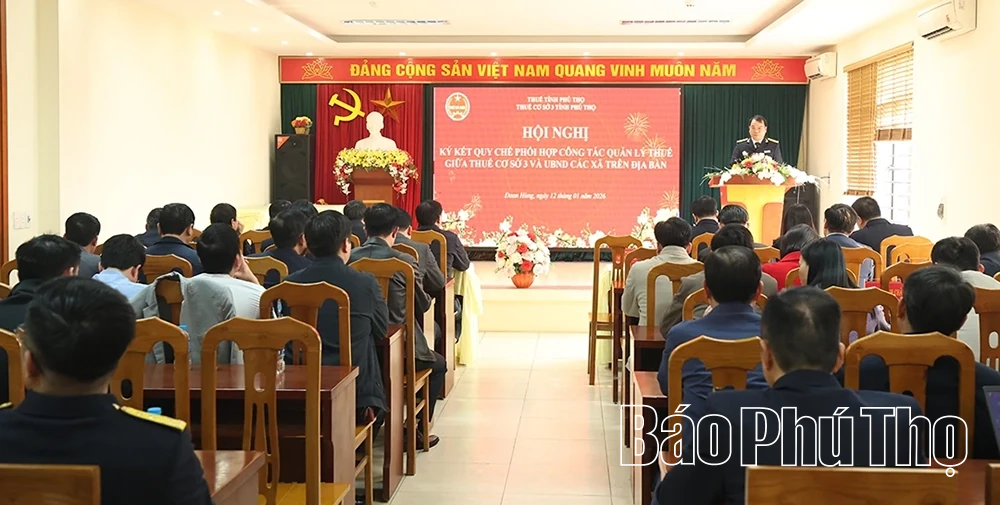 Thuế cơ sở 3 ký kết quy chế phối hợp công tác quản lý thuế trên địa bàn
