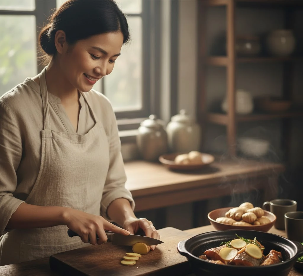 4 lợi ích sức khỏe tuyệt vời khi ăn gừng trong bữa cơm mùa đông giá rét