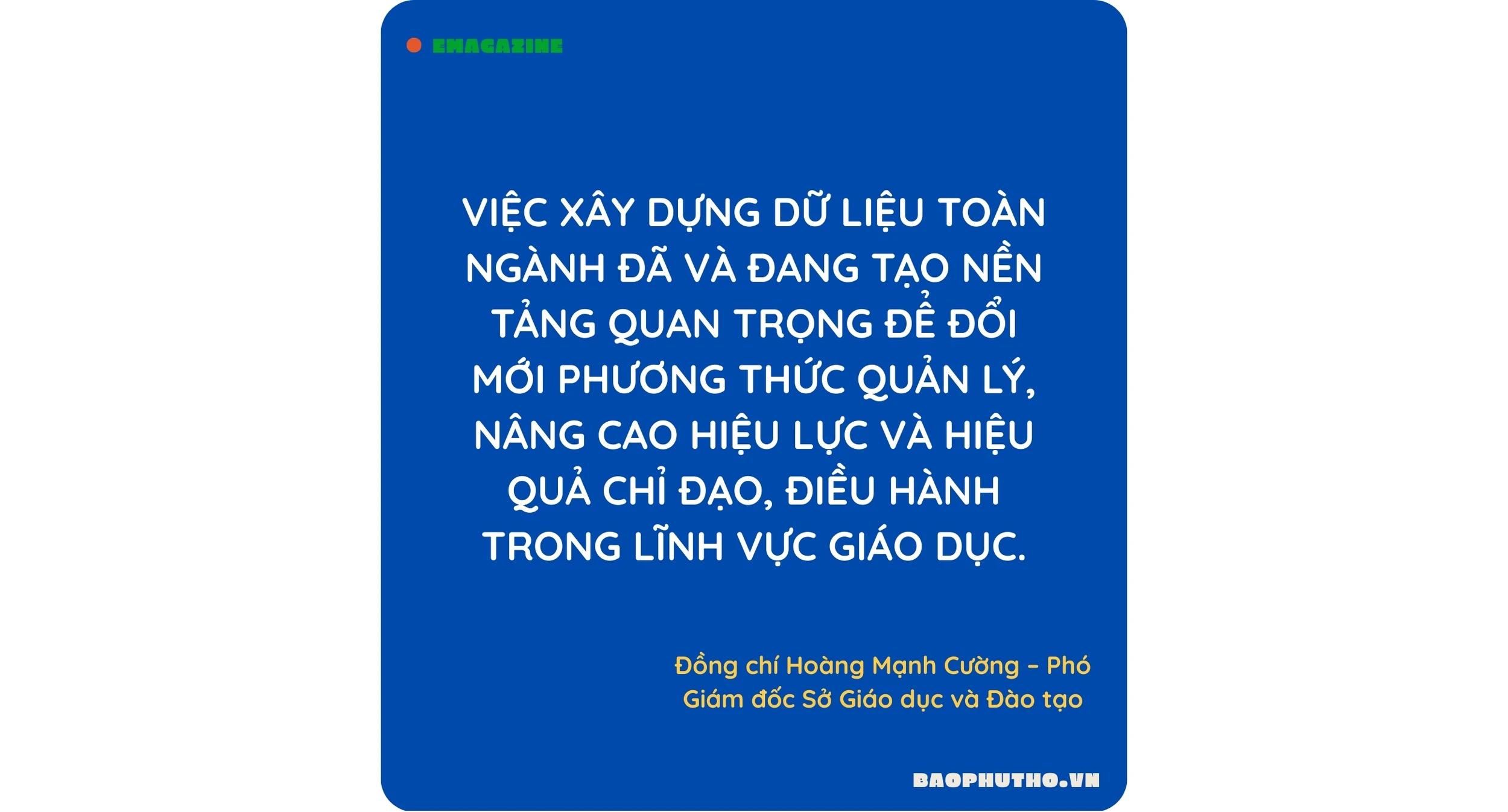 Giáo dục Phú Thọ bước vào thời kỳ số - Kỳ I: Xây dựng dữ liệu toàn ngành - Nỗ lực từ thực tiễn
