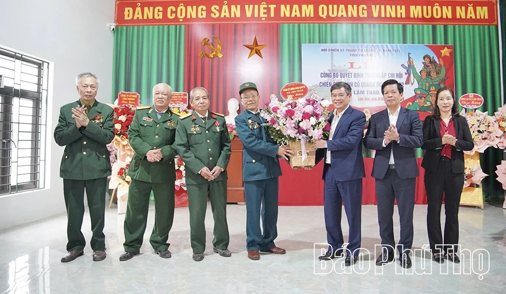 Thành lập Chi hội Chiến sĩ thành cổ Quảng Trị năm 1972 xã Lâm Thao