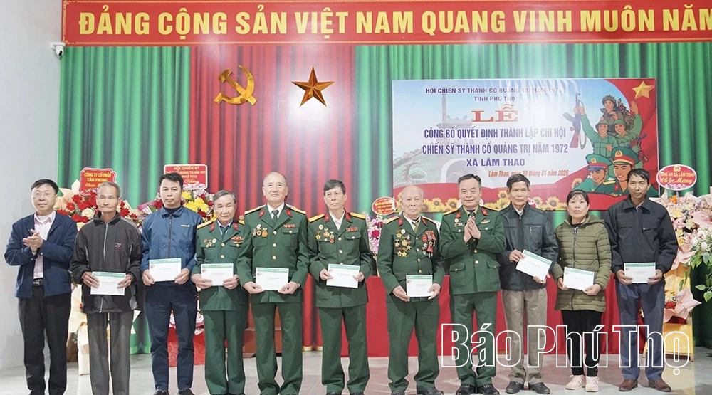 Thành lập Chi hội Chiến sĩ thành cổ Quảng Trị năm 1972 xã Lâm Thao