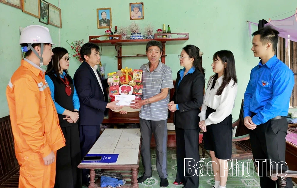 Công ty Điện lực Phú Thọ thăm, tặng quà Mẹ Việt Nam anh hùng, gia đình chính sách