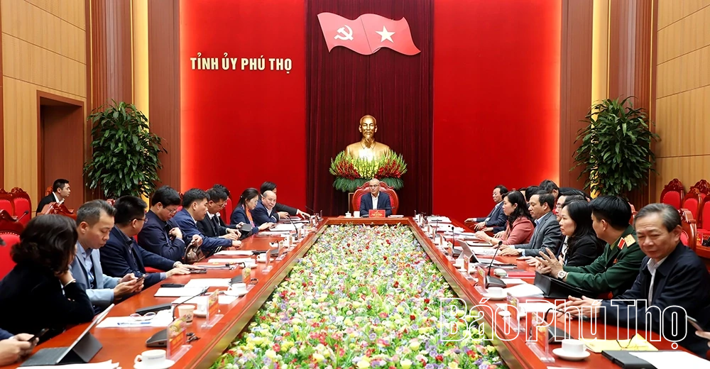 Ban Thường vụ Tỉnh ủy nghe báo cáo công tác bầu cử và các nghị quyết, đề án phát triển kinh tế - xã hội chiến lược