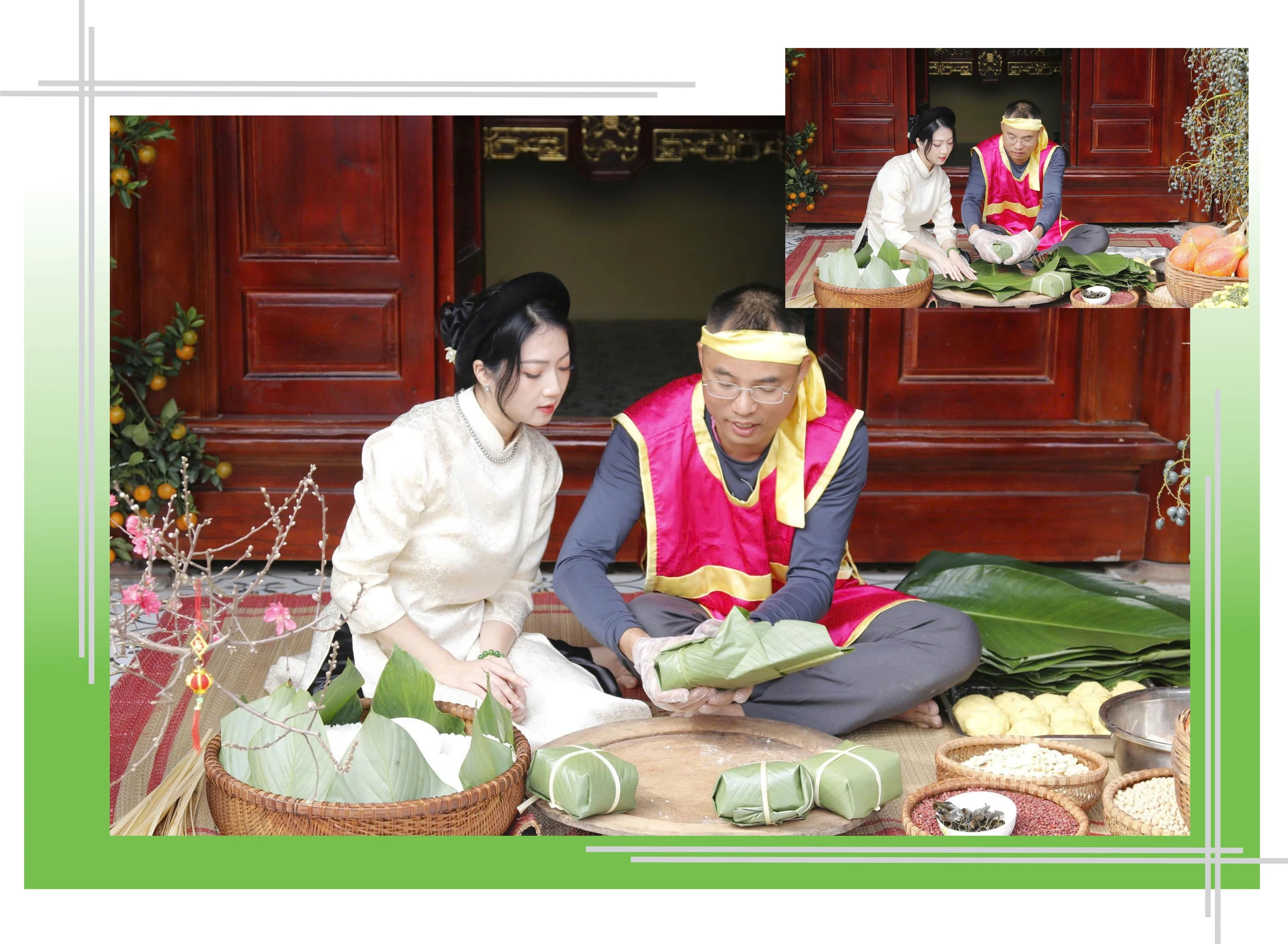 Rộn ràng làng bánh chưng vào Tết