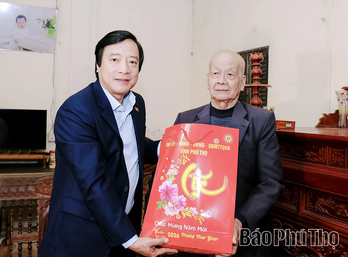 Phó Bí thư Tỉnh ủy Nguyễn Mạnh Sơn thăm, tặng quà Tết người có công tại xã Lâm Thao