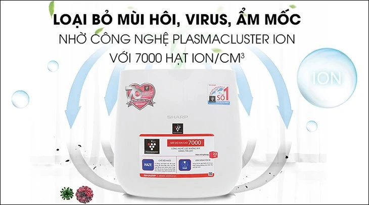 Review máy hút ẩm Sharp DW-J27FV-S kèm lọc không khí chi tiết
