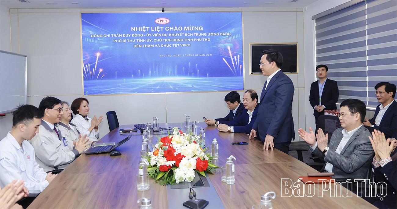 Chủ tịch UBND tỉnh Trần Duy Đông chúc Tết một số doanh nghiệp khu vực Vĩnh Phúc