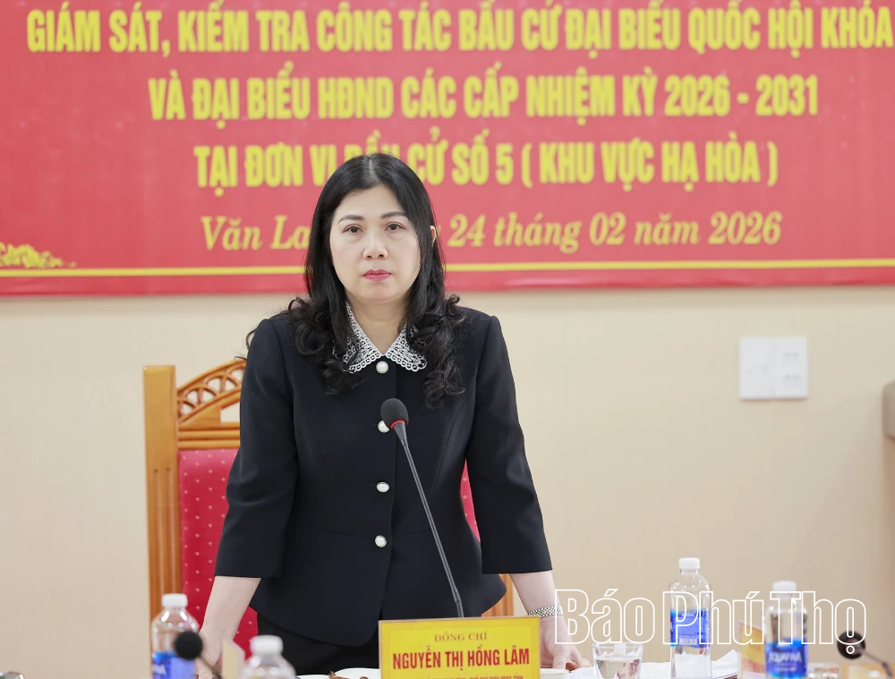 Kiểm tra công tác bầu cử tại Đơn vị bầu cử số 05