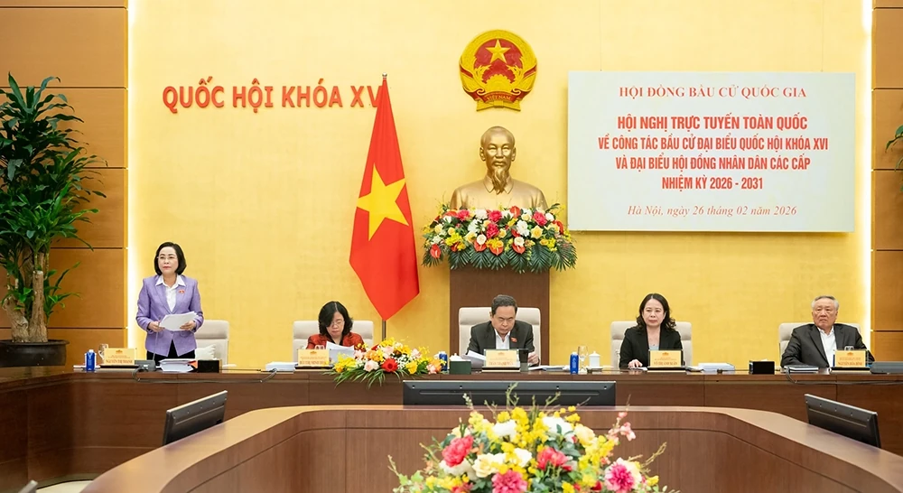 Hội nghị trực tuyến toàn quốc về công tác bầu cử đại biểu Quốc hội và HĐND các cấp