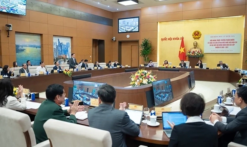 Hội nghị trực tuyến toàn quốc về công tác bầu cử đại biểu Quốc hội và HĐND các cấp