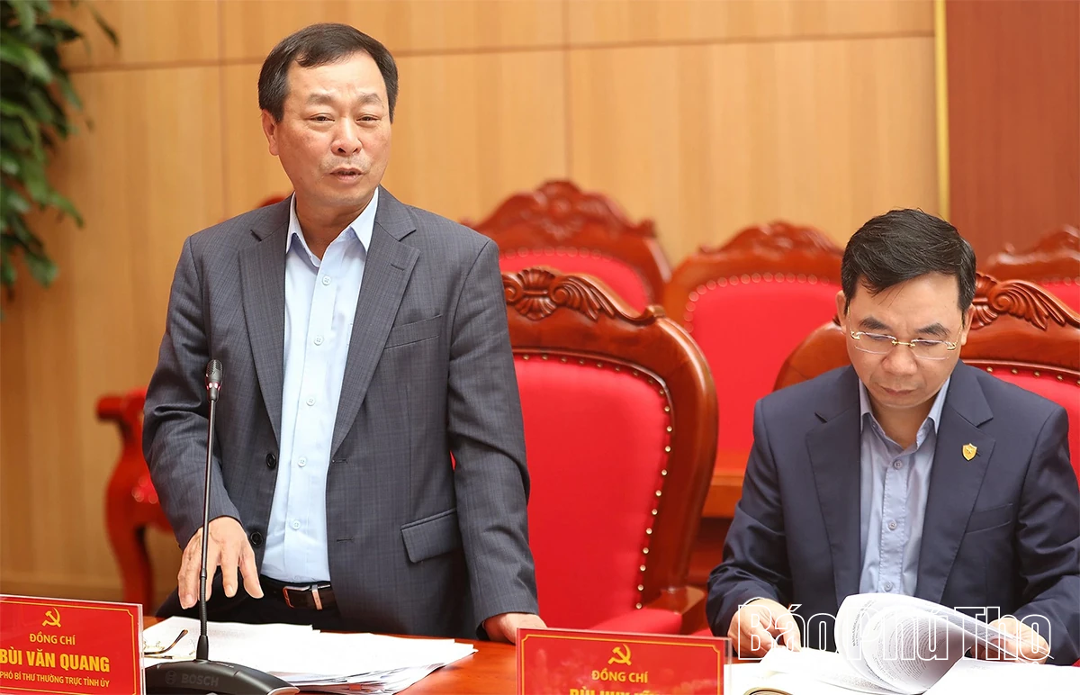 Ban Thường vụ Tỉnh ủy cho ý kiến về các đề án phát triển kinh tế