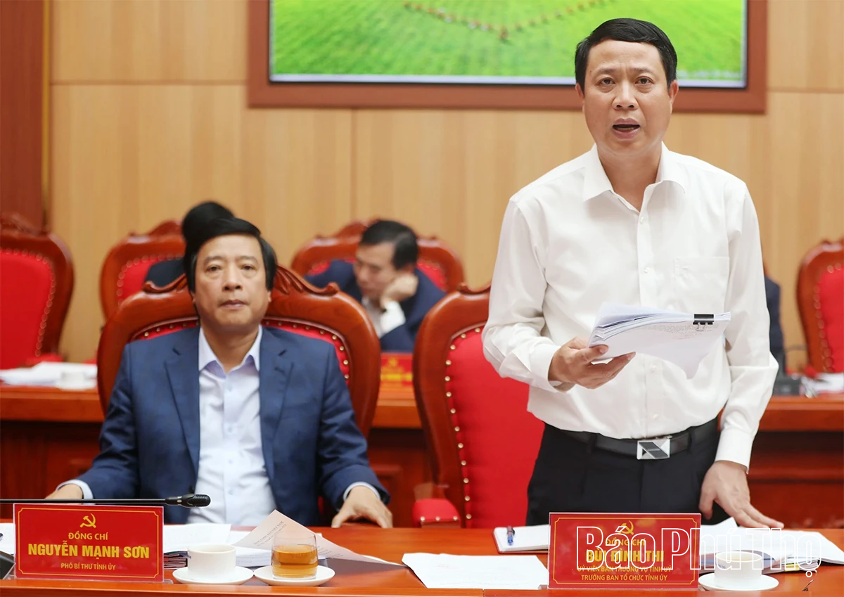 Ban Thường vụ Tỉnh ủy cho ý kiến về các đề án phát triển kinh tế