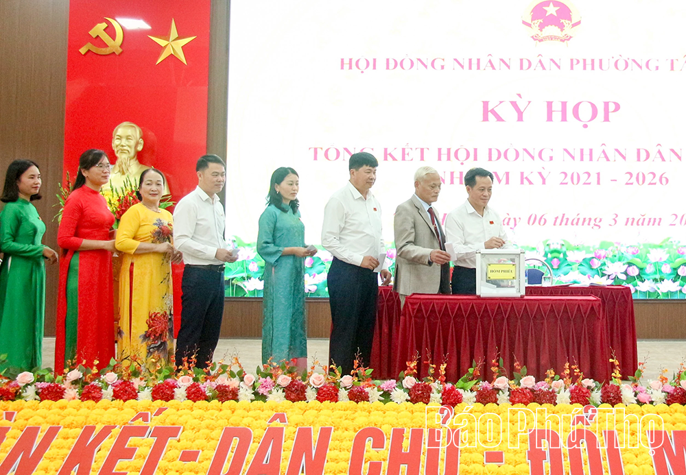 HĐND phường Tân Hòa tổ chức kỳ họp tổng kết nhiệm kỳ 2021 - 2026