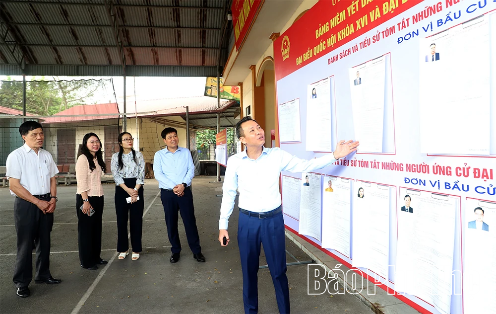 Kiểm tra công tác chuẩn bị bầu cử đại biểu Quốc hội và HĐND các cấp tại Đơn vị bầu cử số 1