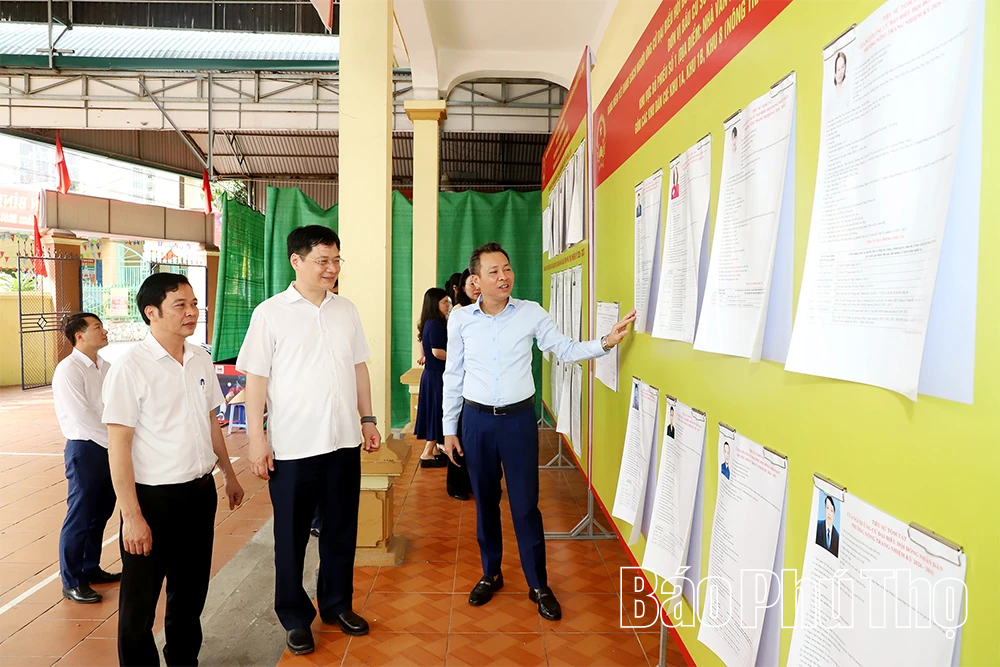 Kiểm tra công tác chuẩn bị bầu cử đại biểu Quốc hội và HĐND các cấp tại Đơn vị bầu cử số 1