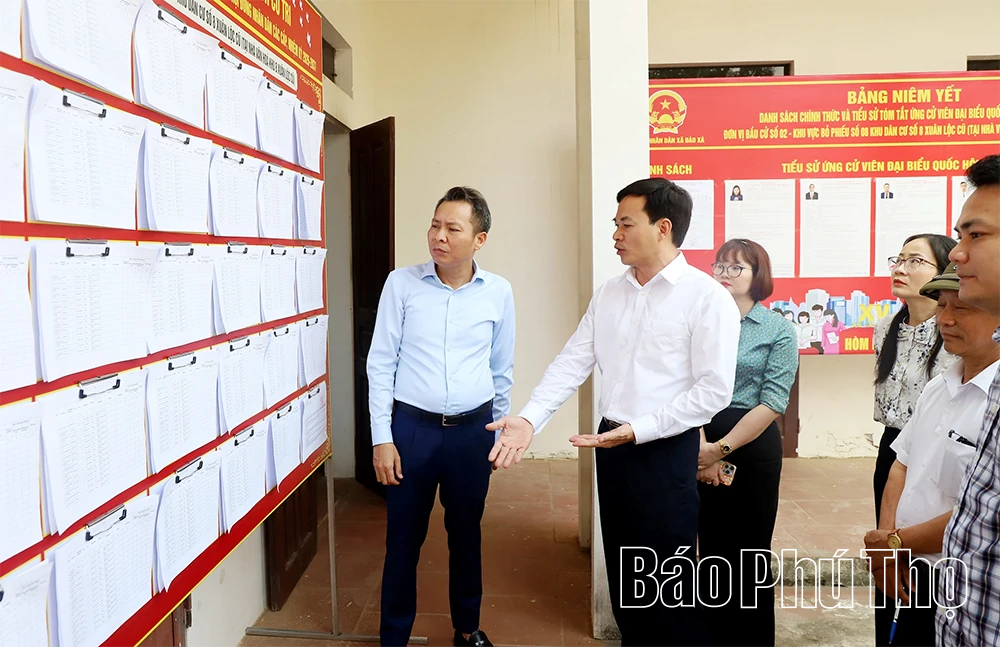 Kiểm tra công tác chuẩn bị bầu cử đại biểu Quốc hội và HĐND các cấp tại Đơn vị bầu cử số 1