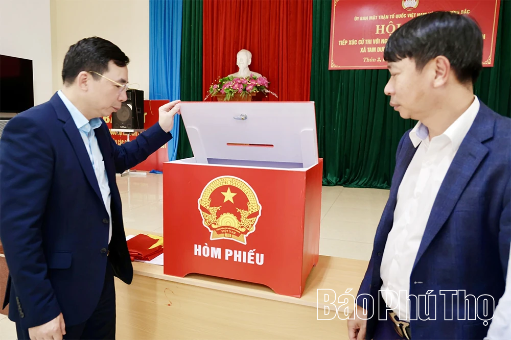 Ban Chỉ đạo Bầu cử tỉnh kiểm tra công tác chuẩn bị bầu cử tại một số xã khu vực Vĩnh Phúc