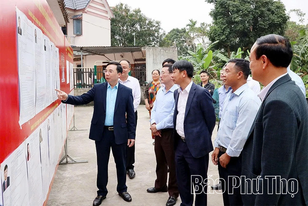 Ban Chỉ đạo Bầu cử tỉnh kiểm tra công tác chuẩn bị bầu cử tại một số xã khu vực Vĩnh Phúc