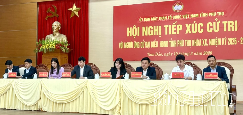 Ứng cử viên đại biểu HĐND tỉnh tiếp xúc cử tri tại Đơn vị bầu cử số 10