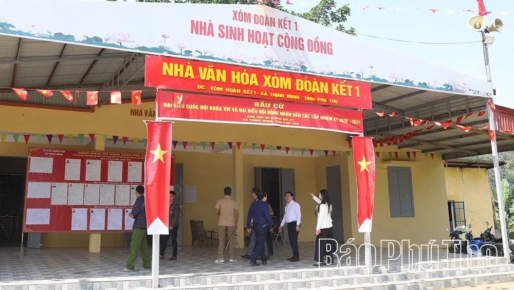 Kiểm tra công tác chuẩn bị bầu cử tại xã Thịnh Minh