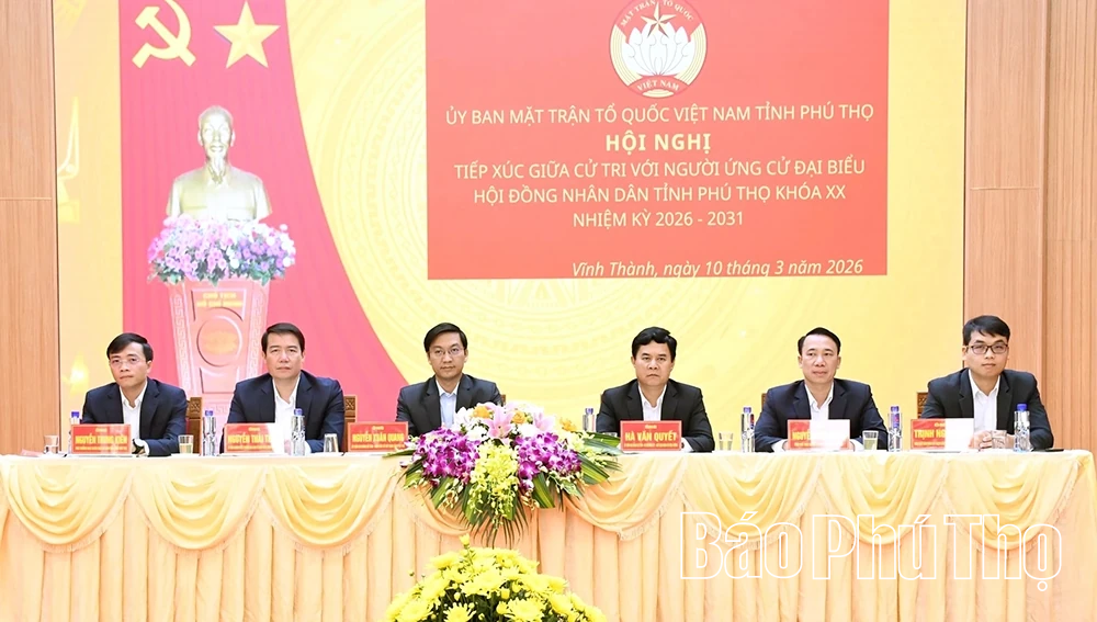 Ứng cử viên đại biểu HĐND tỉnh thuộc Đơn vị bầu cử số 11 tiếp xúc cử tri, vận động bầu cử