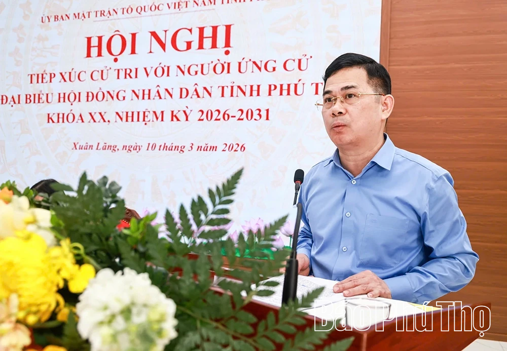 Ứng cử viên đại biểu HĐND tỉnh thuộc Đơn vị bầu cử số 14 tiếp xúc cử tri xã Xuân Lãng