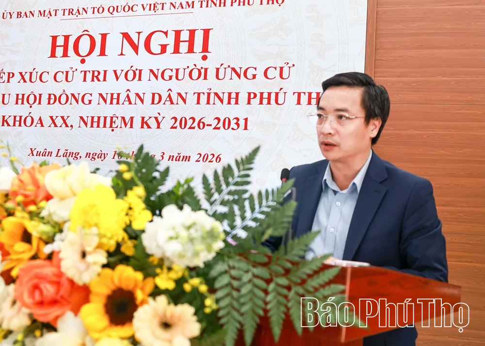 Ứng cử viên đại biểu HĐND tỉnh thuộc Đơn vị bầu cử số 14 tiếp xúc cử tri xã Xuân Lãng