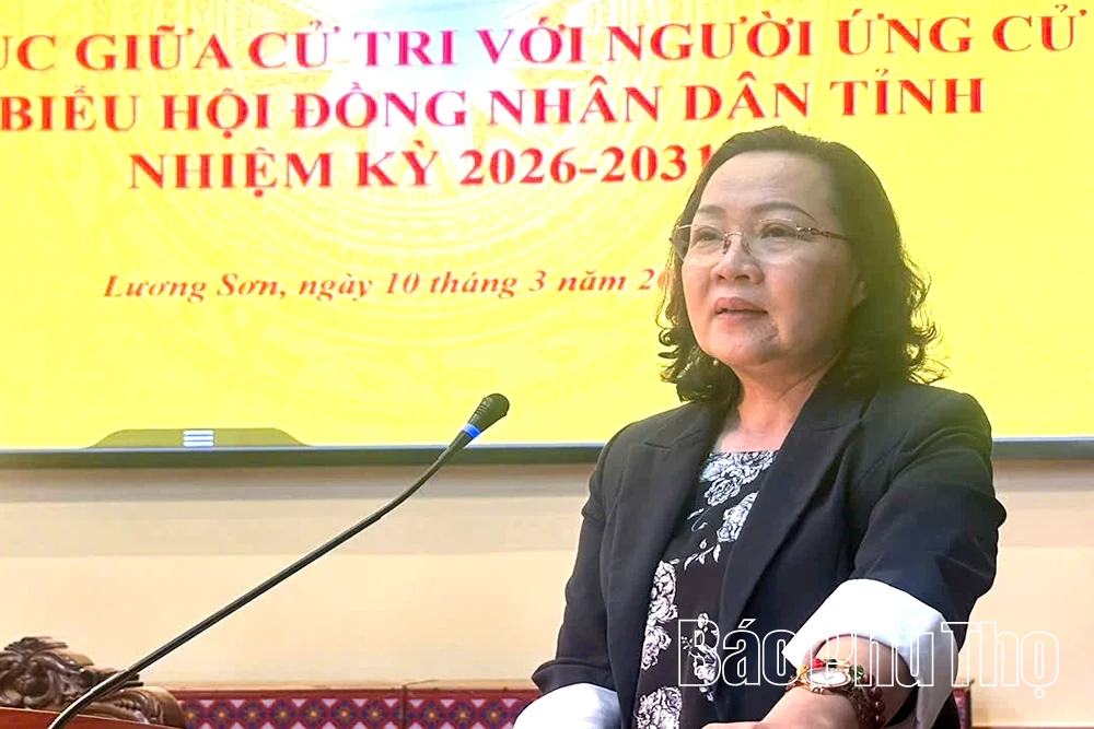 Ứng cử viên đại biểu HĐND tỉnh tiếp xúc cử tri tại Đơn vị bầu cử số 19