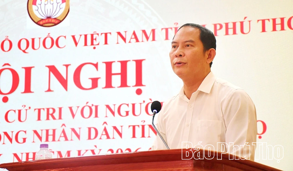 Ứng cử viên đại biểu HĐND tỉnh thuộc Đơn vị bầu cử số 9 tiếp xúc cử tri 2 xã Liên Hòa và Tiên Lữ