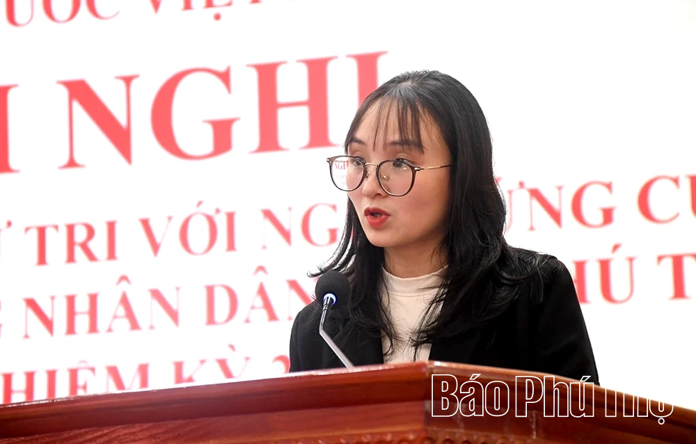 Ứng cử viên đại biểu HĐND tỉnh thuộc Đơn vị bầu cử số 9 tiếp xúc cử tri 2 xã Liên Hòa và Tiên Lữ