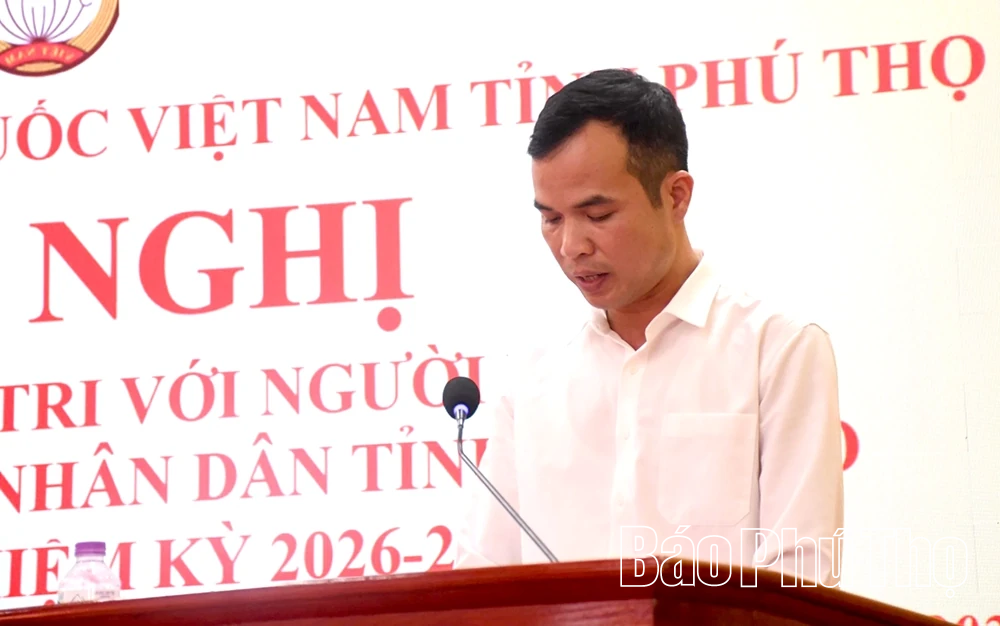 Ứng cử viên đại biểu HĐND tỉnh thuộc Đơn vị bầu cử số 9 tiếp xúc cử tri 2 xã Liên Hòa và Tiên Lữ