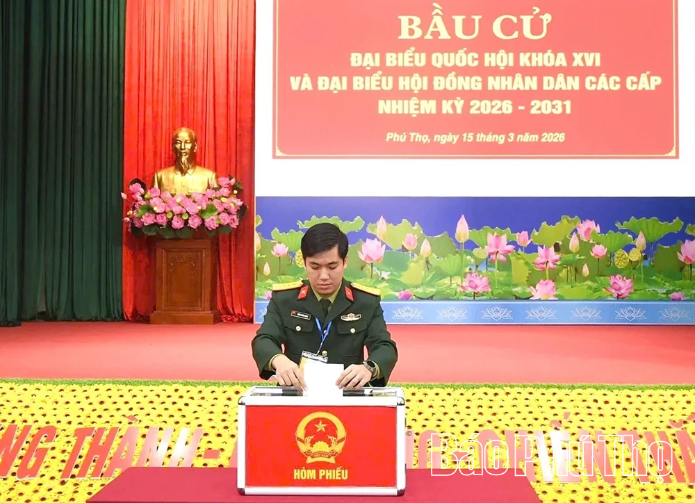 100% cán bộ, chiến sĩ cơ quan Bộ CHQS tỉnh hoàn thành việc bỏ phiếu