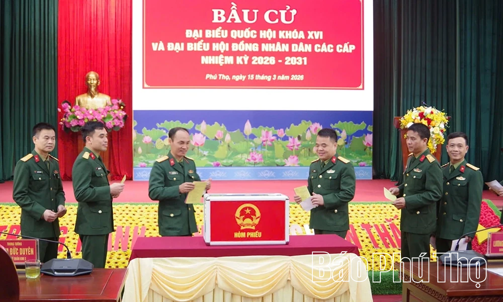 100% cán bộ, chiến sĩ cơ quan Bộ CHQS tỉnh hoàn thành việc bỏ phiếu