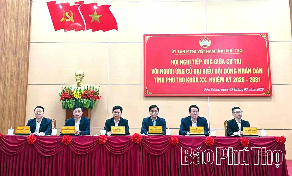 Ứng cử viên đại biểu HĐND tỉnh khóa XX, tiếp xúc cử tri xã Sơn Đông
