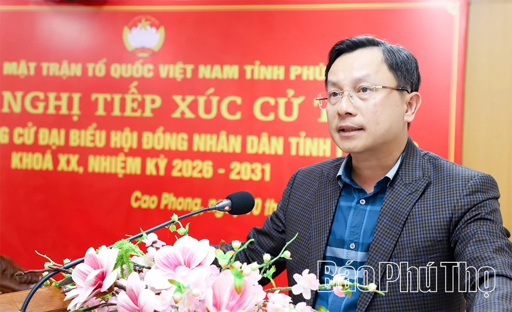 Ứng cử viên đại biểu HĐND tỉnh tiếp xúc cử tri tại Đơn vị bầu cử số 17