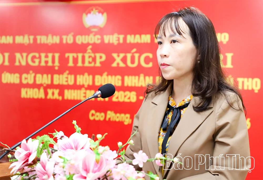 Ứng cử viên đại biểu HĐND tỉnh tiếp xúc cử tri tại Đơn vị bầu cử số 17