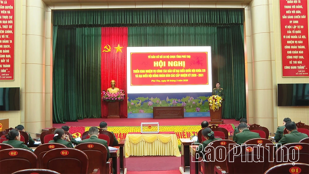 Bộ CHQS tỉnh Phú Thọ chuẩn bị chu đáo cho ngày hội bầu cử của toàn dân