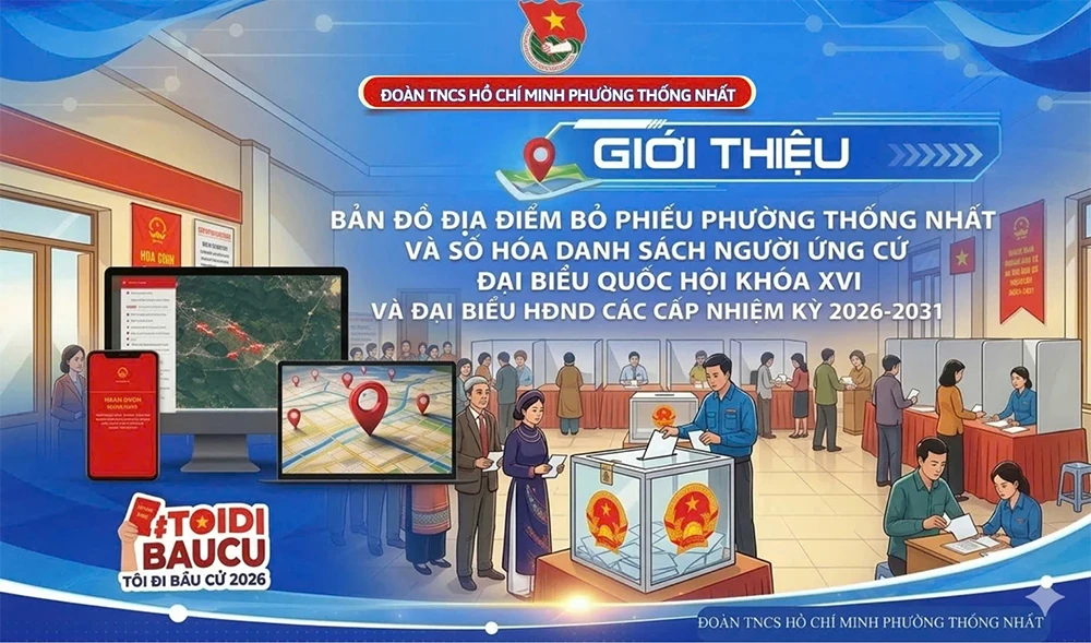 Triển khai công trình thanh niên “Bản đồ số các khu vực bỏ phiếu”