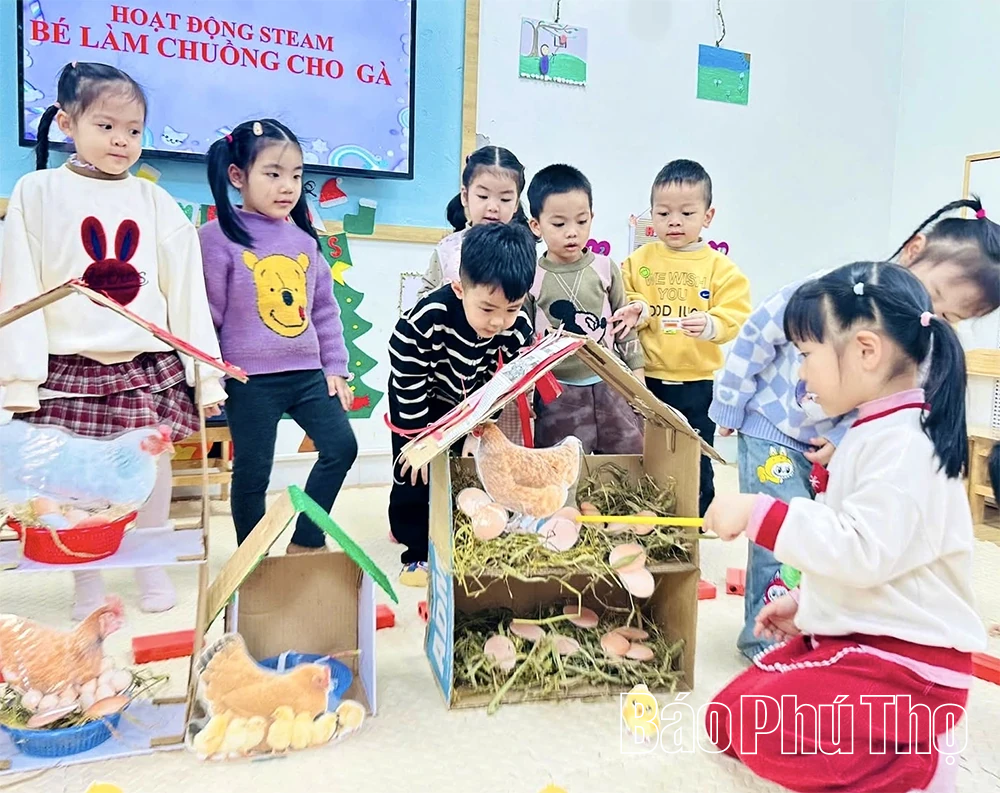 Trẻ mầm non hứng thú với phương pháp giáo dục STEAM