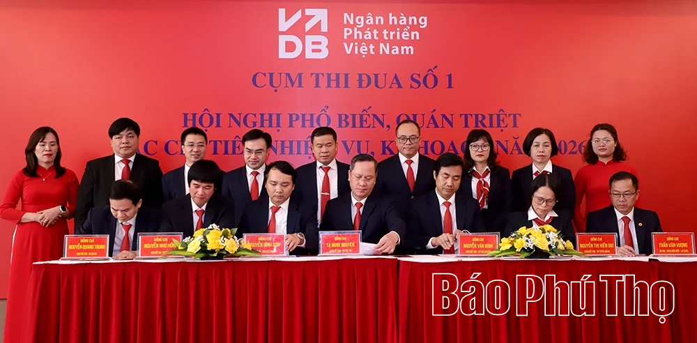 Cụm thi đua số 1 - Ngân hàng Phát triển Việt Nam triển khai nhiệm vụ năm 2026