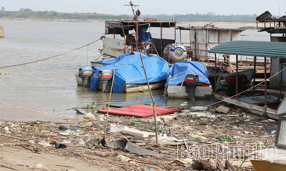 Cảnh báo tình trạng đổ chất thải bừa bãi ra sông Hồng