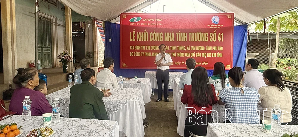 Khởi công xây dựng nhà tình thương cho trẻ em có hoàn cảnh khó khăn