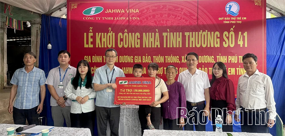 Khởi công xây dựng nhà tình thương cho trẻ em có hoàn cảnh khó khăn