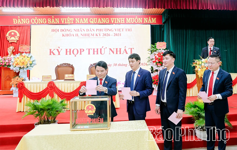 Phường Việt Trì kiện toàn các chức danh chủ chốt HĐND, UBND phường nhiệm kỳ 2026 - 2031