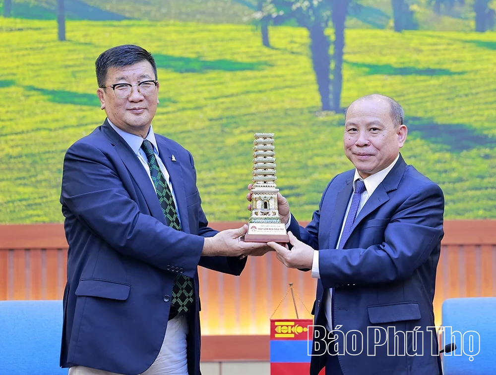 Chủ tịch HĐND tỉnh Bùi Đức Hinh tiếp và làm việc với Đại sứ đặc mệnh toàn quyền Mông Cổ tại Việt Nam